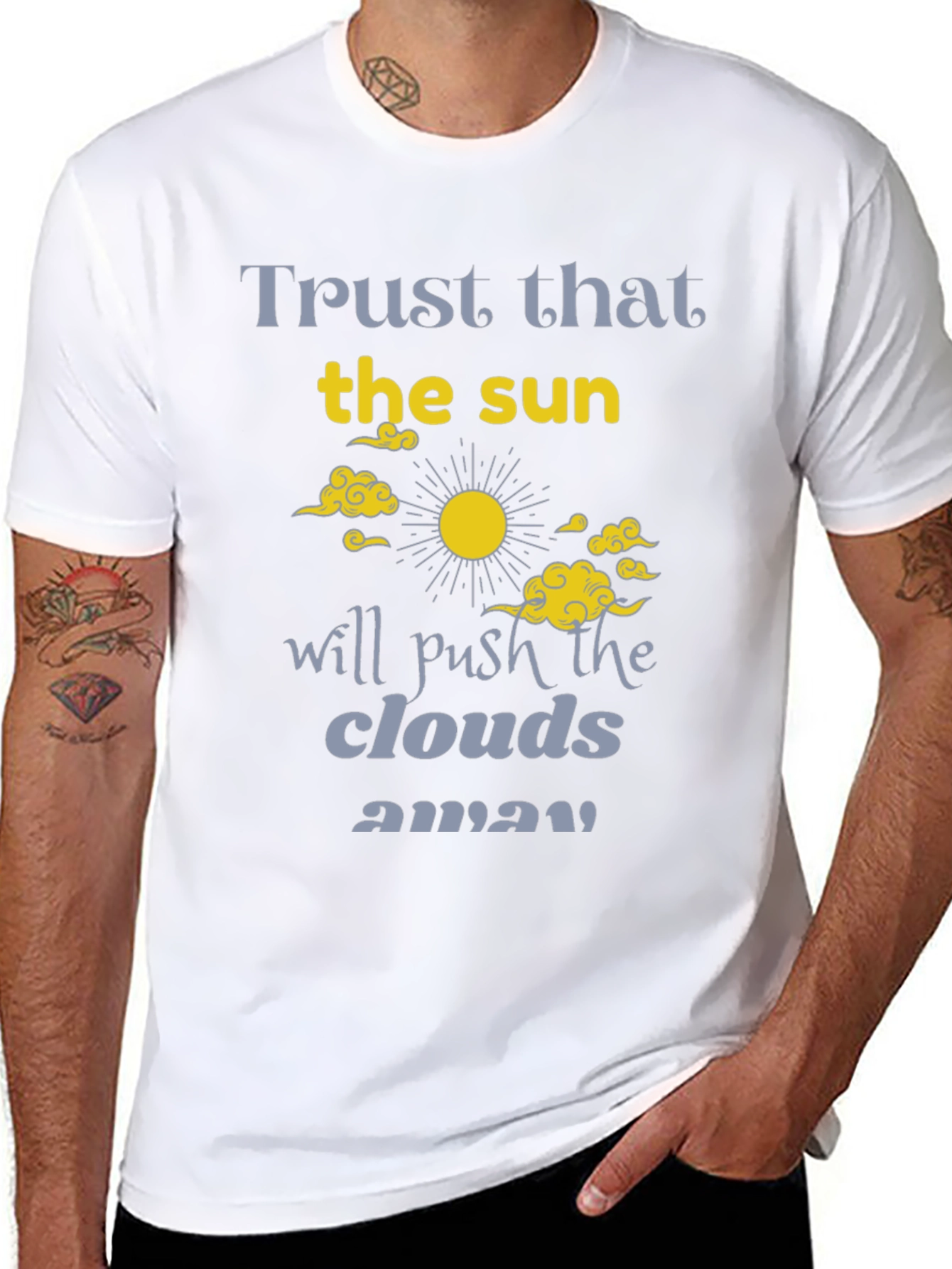 Trust the Sun Graphic Tee - Inspirational Black T-Shirt