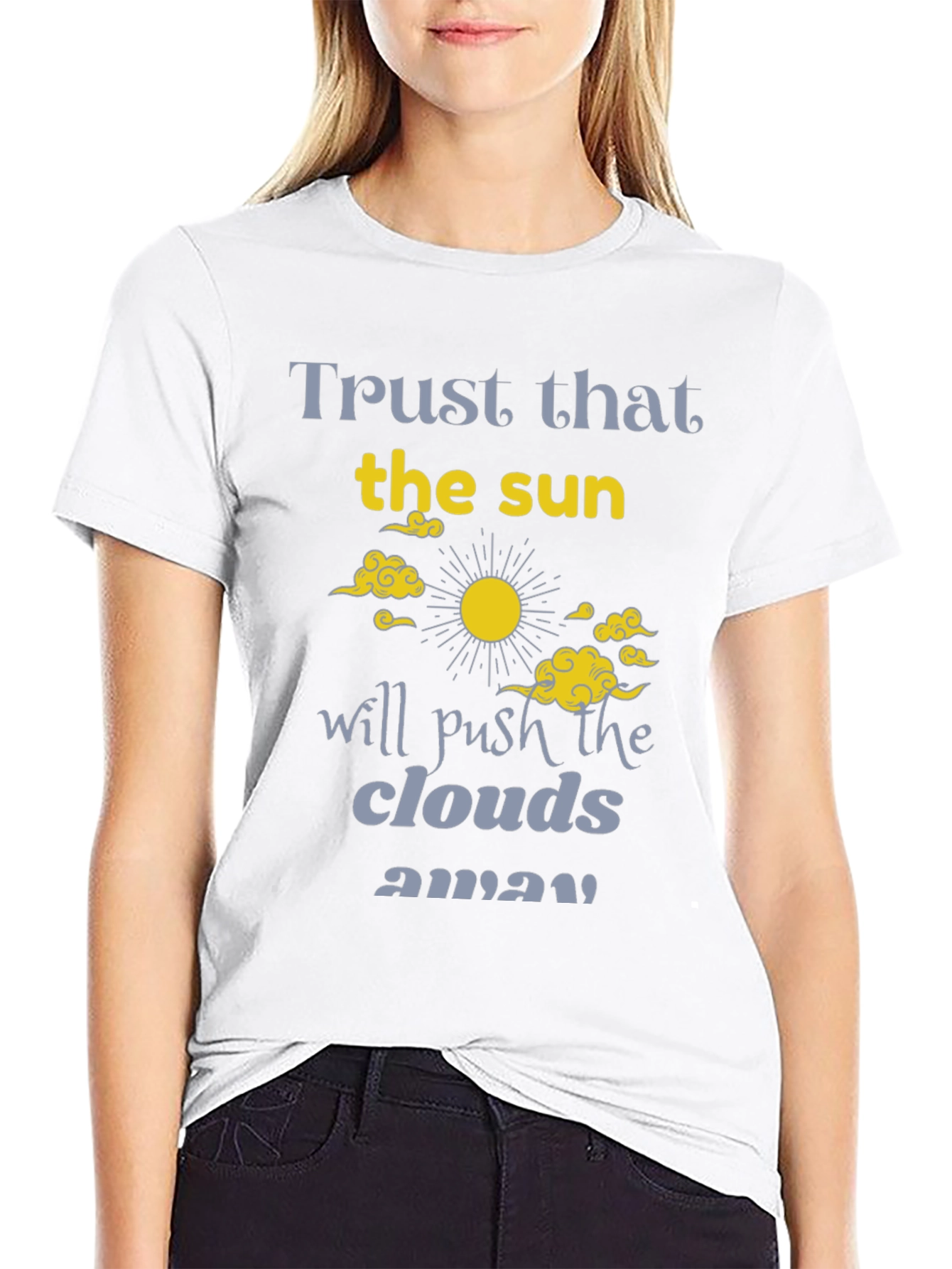 Trust the Sun Graphic Tee - Inspirational Black T-Shirt