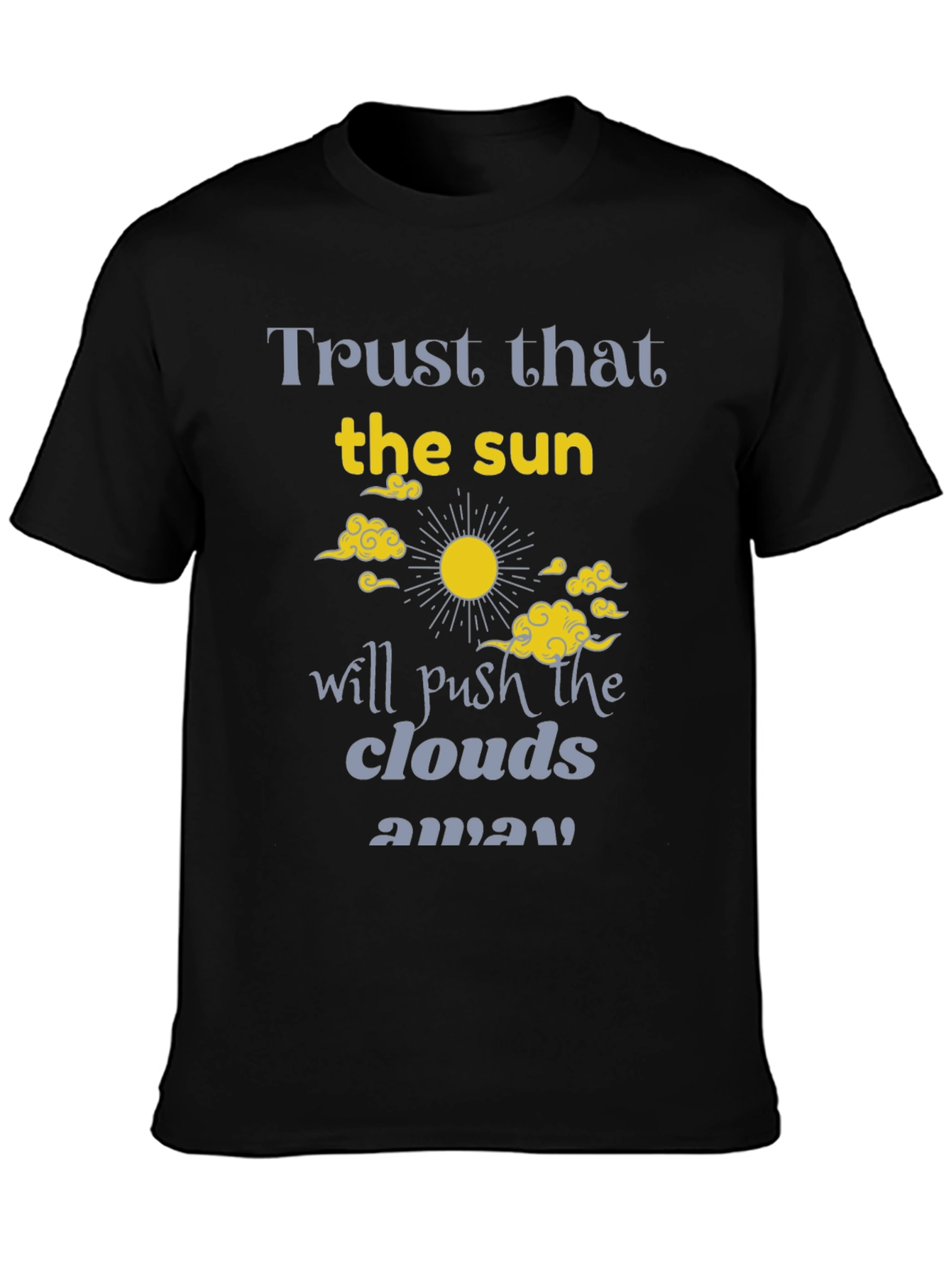 Trust the Sun Graphic Tee - Inspirational Black T-Shirt