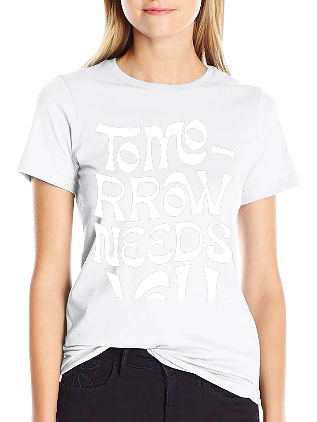 Tomorrow Needs You Graphic T-Shirt - Black