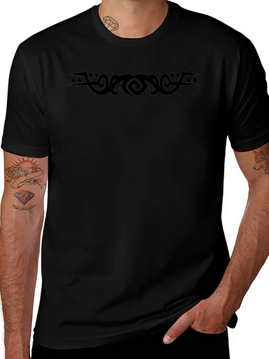 Tribal Tattoo Graphic Black T-Shirt