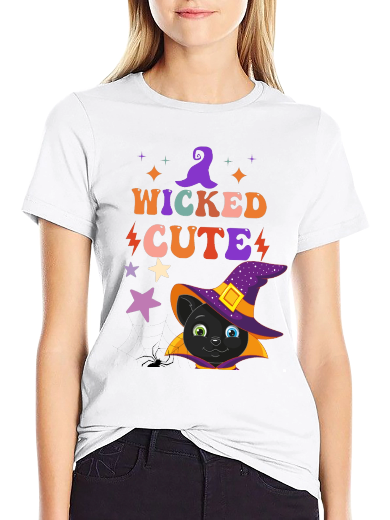 Wicked Cute Halloween Cat T-Shirt