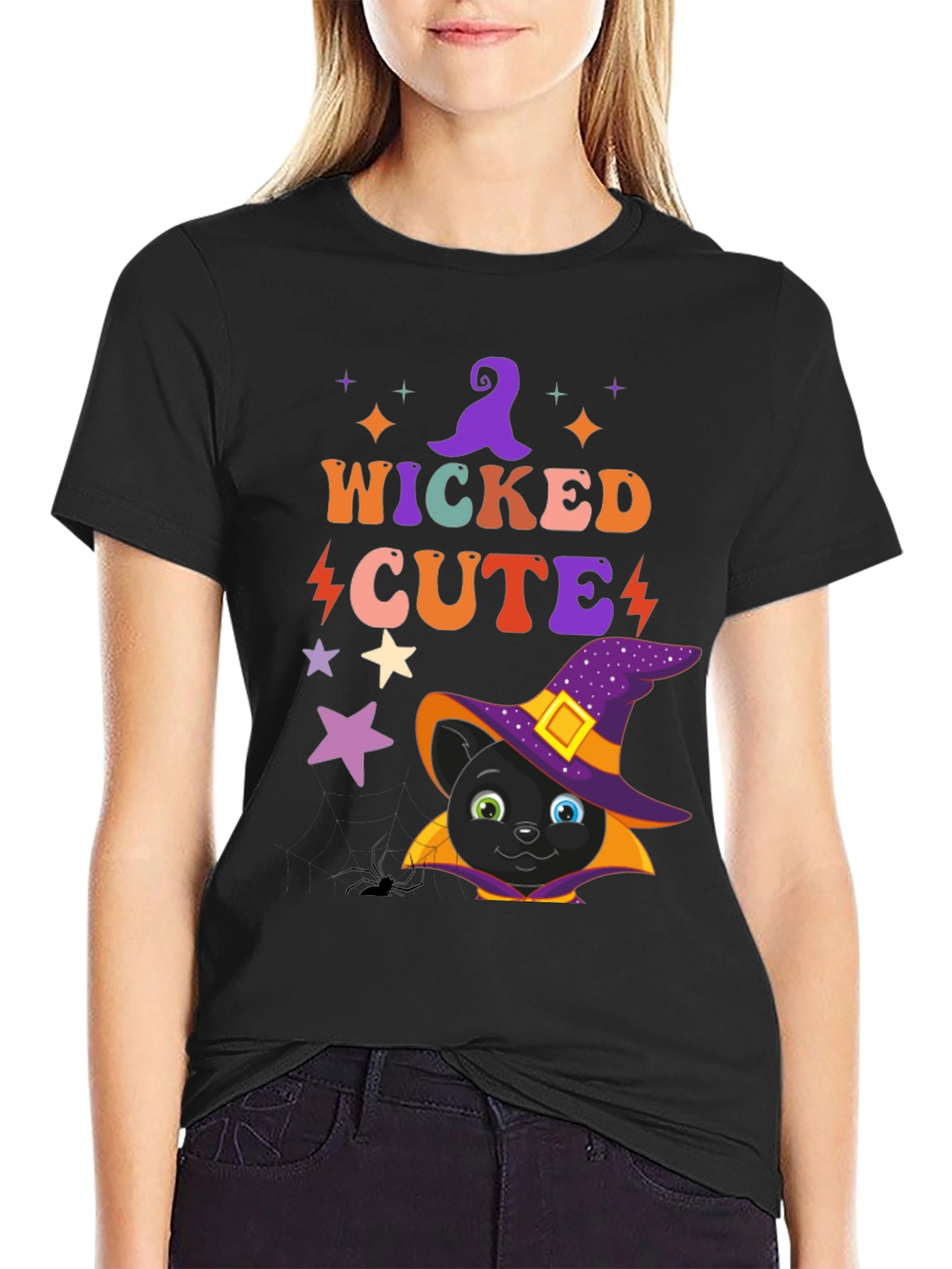 Wicked Cute Halloween Cat T-Shirt