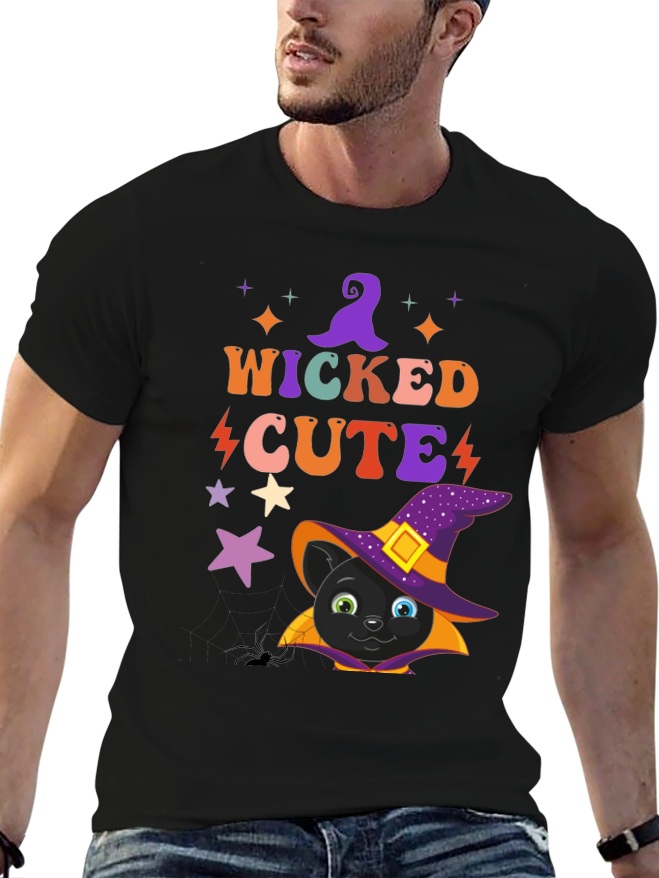 Wicked Cute Halloween Cat T-Shirt