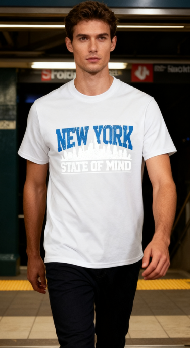 New York State of Mind 100% Cotton T-Shirt - Unisex Urban Style Tee for Every Occasion