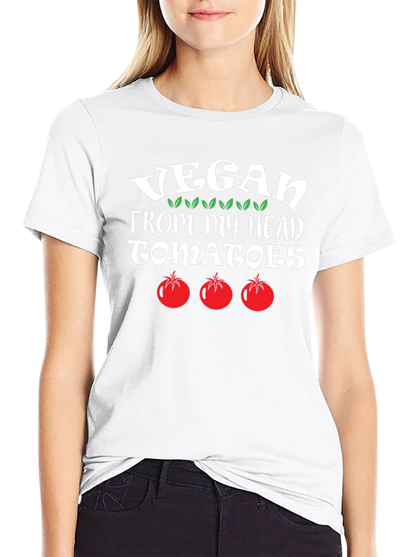 Vegan From My Head Tomatoes Graphic Tee