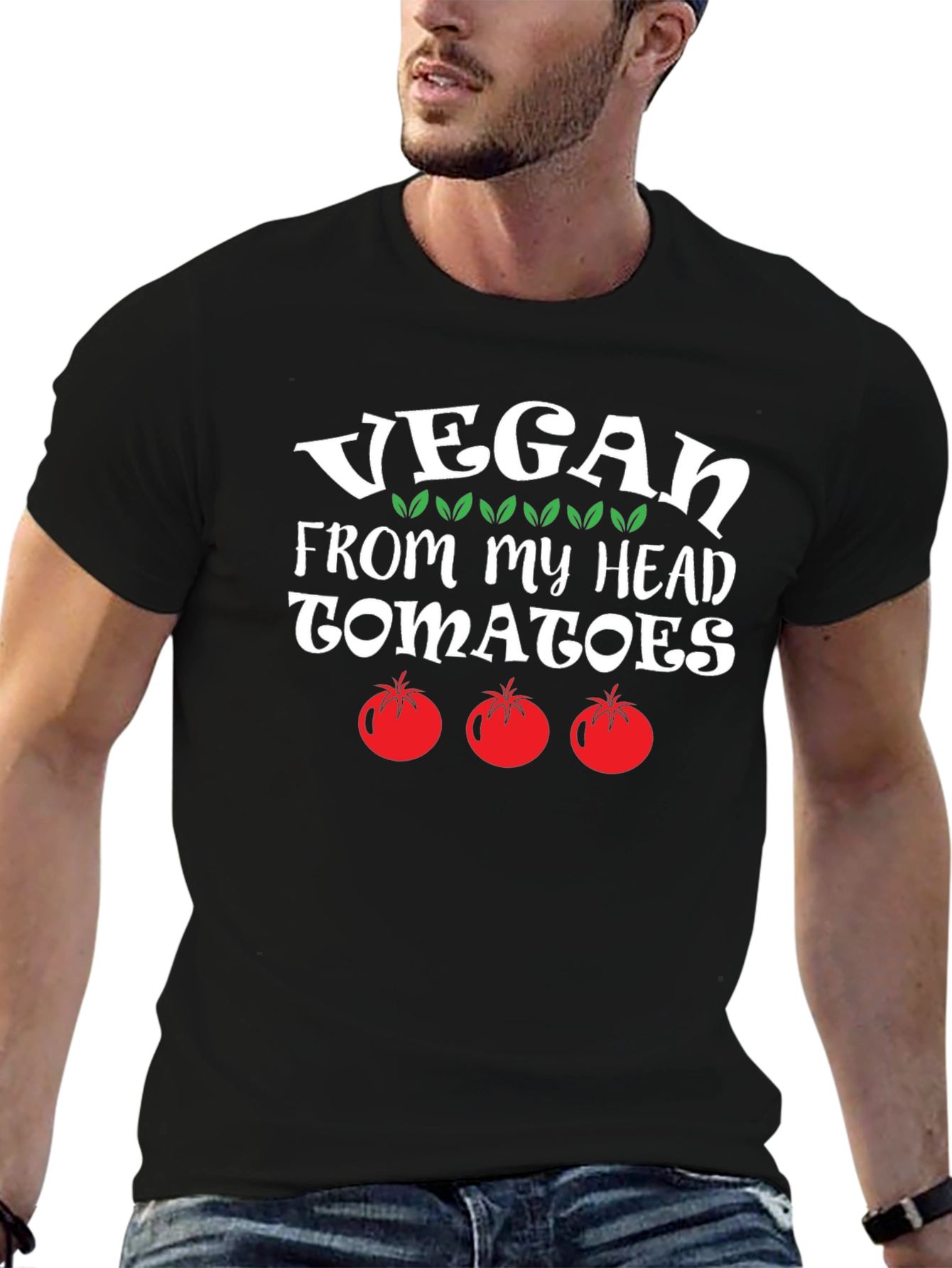Vegan From My Head Tomatoes Graphic Tee