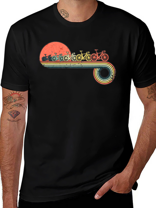 Vintage Bikes Graphic T-Shirt - Retro Cycling Tee