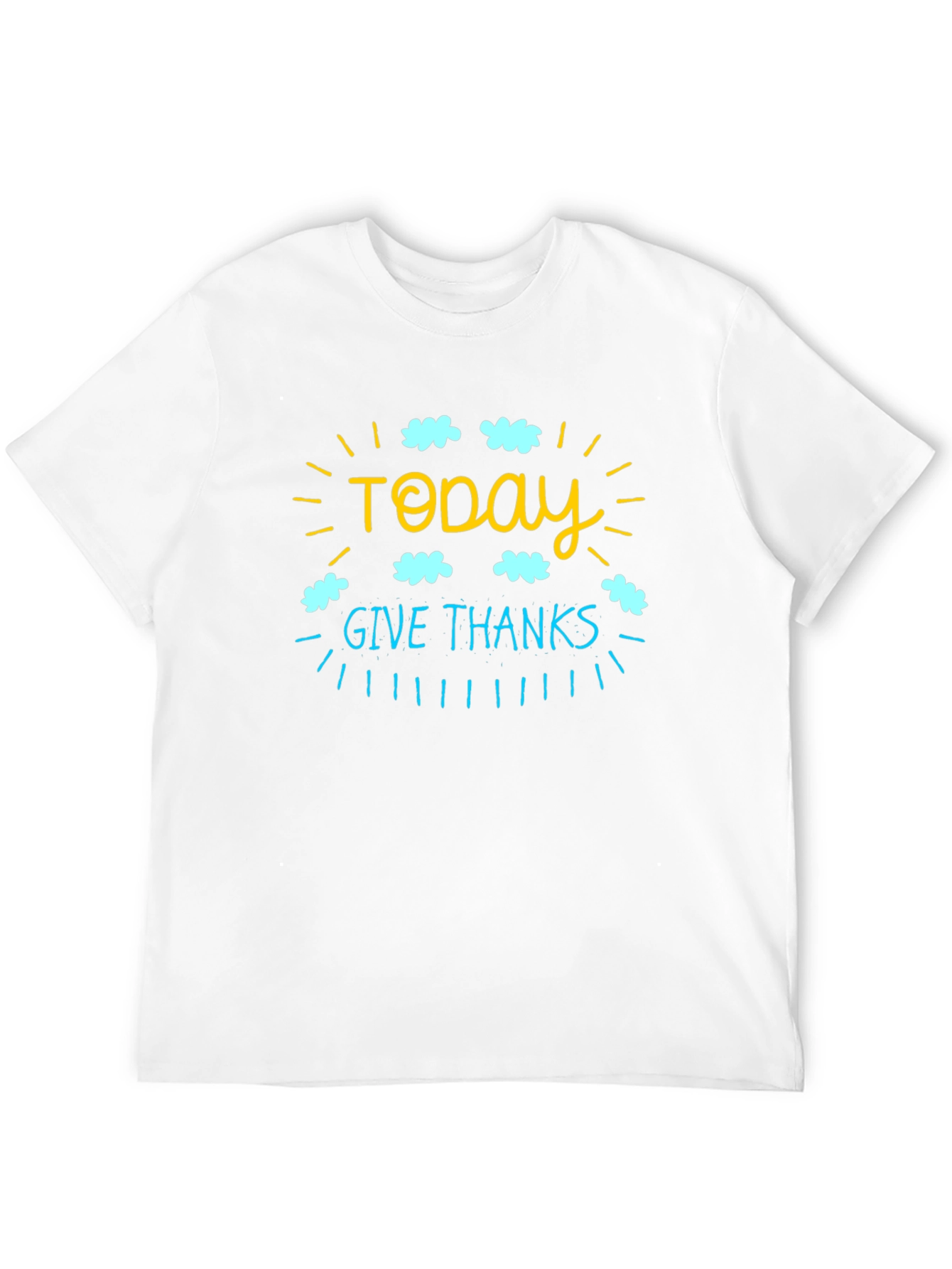 Today Give Thanks Graphic T-Shirt - Black