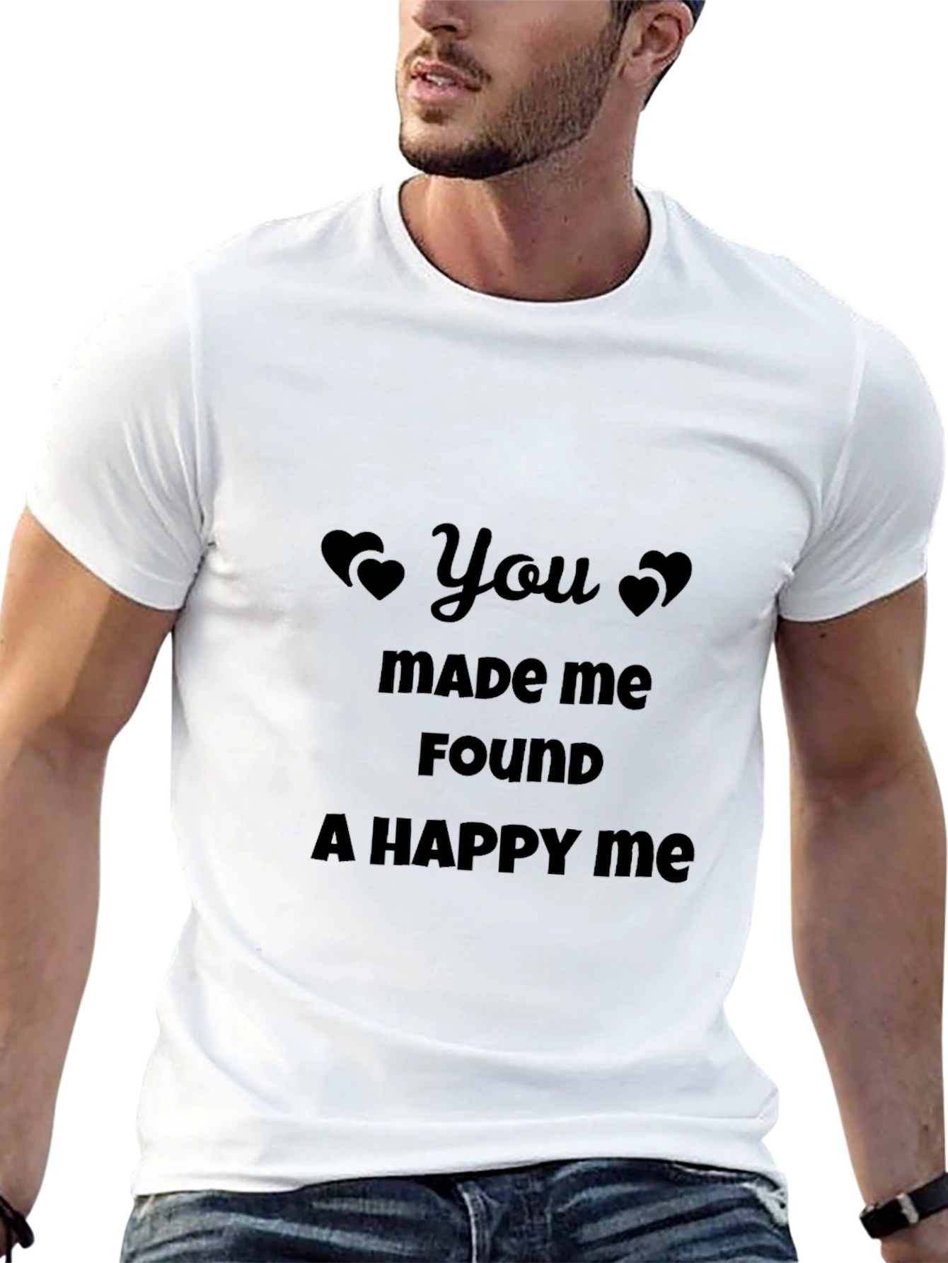 You Made Me Found A Happy Me Black Tee