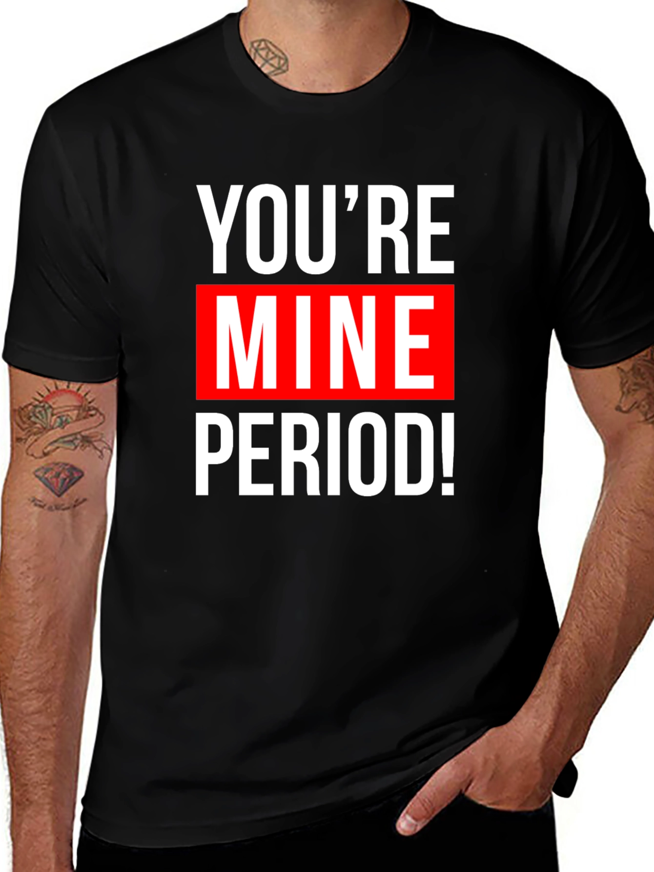 Youre Mine! Graphic Tee - Black Cotton T-Shirt