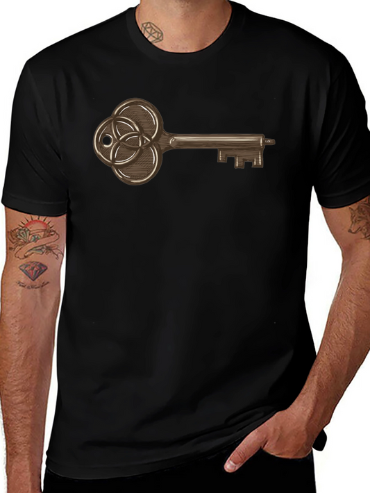 Vintage Key Graphic T-Shirt - Unique Design