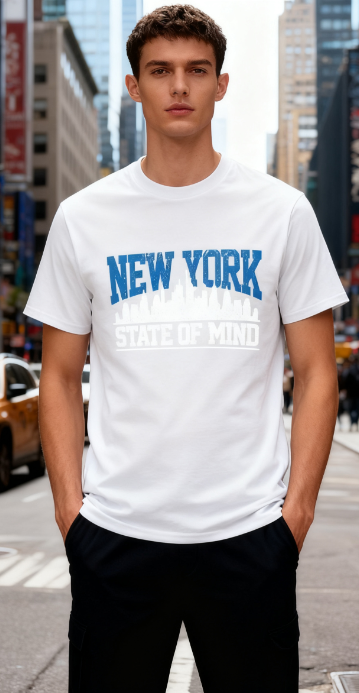 New York State of Mind 100% Cotton T-Shirt - Unisex Urban Style Tee for Every Occasion