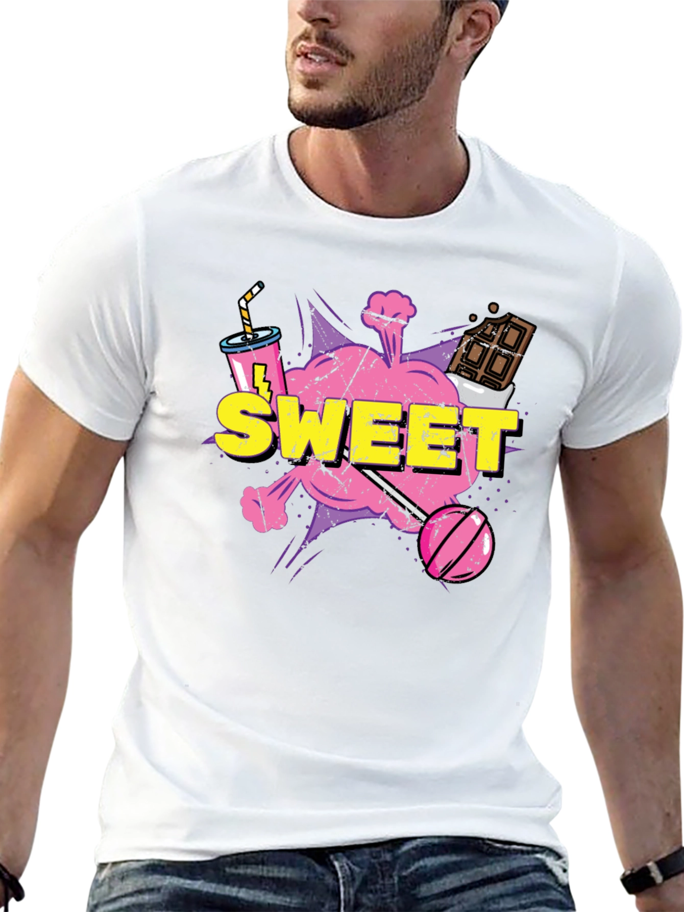 Sweet Treat Graphic Tee - Candy Cartoon T-Shirt