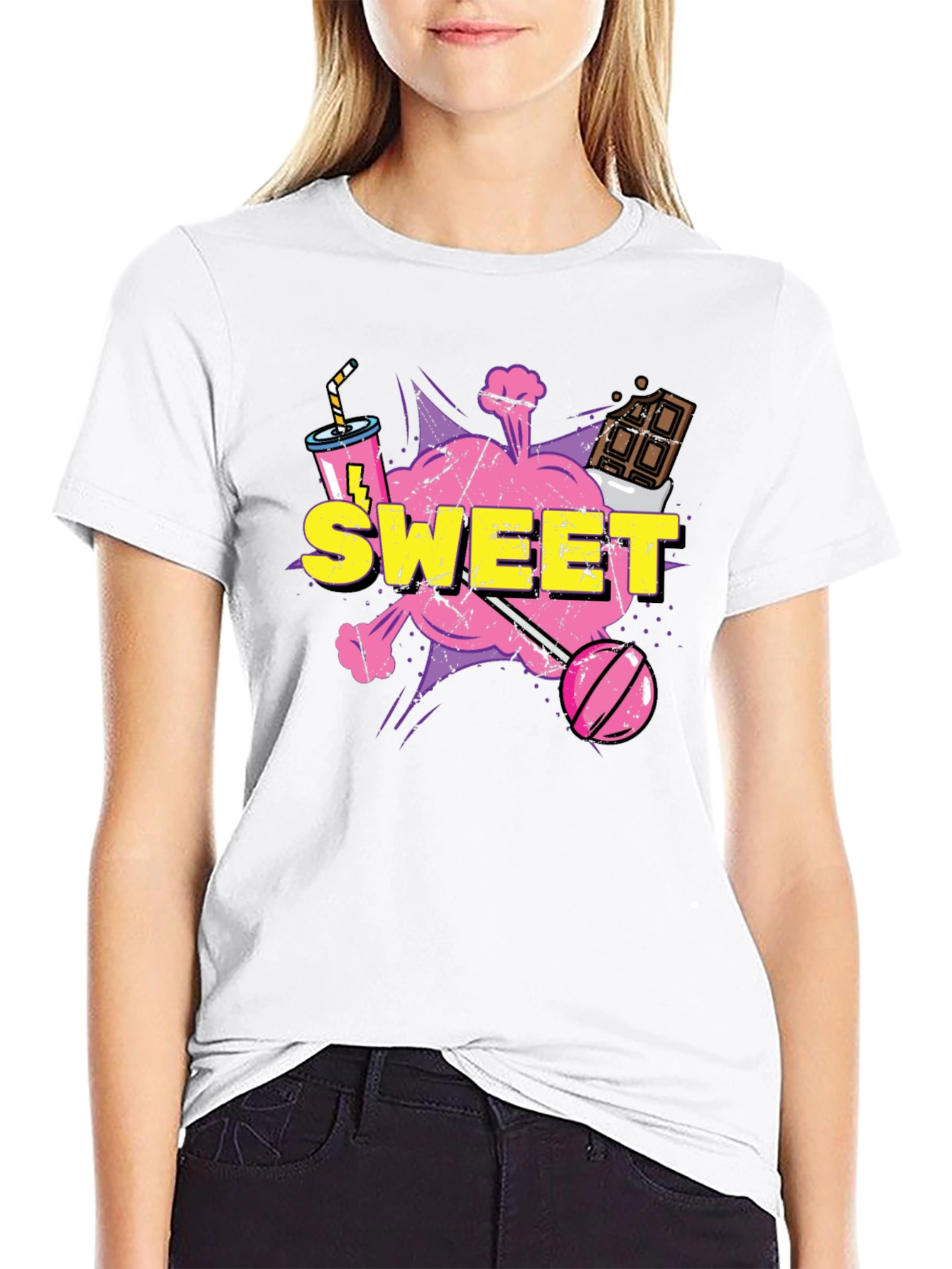 Sweet Treat Graphic Tee - Candy Cartoon T-Shirt
