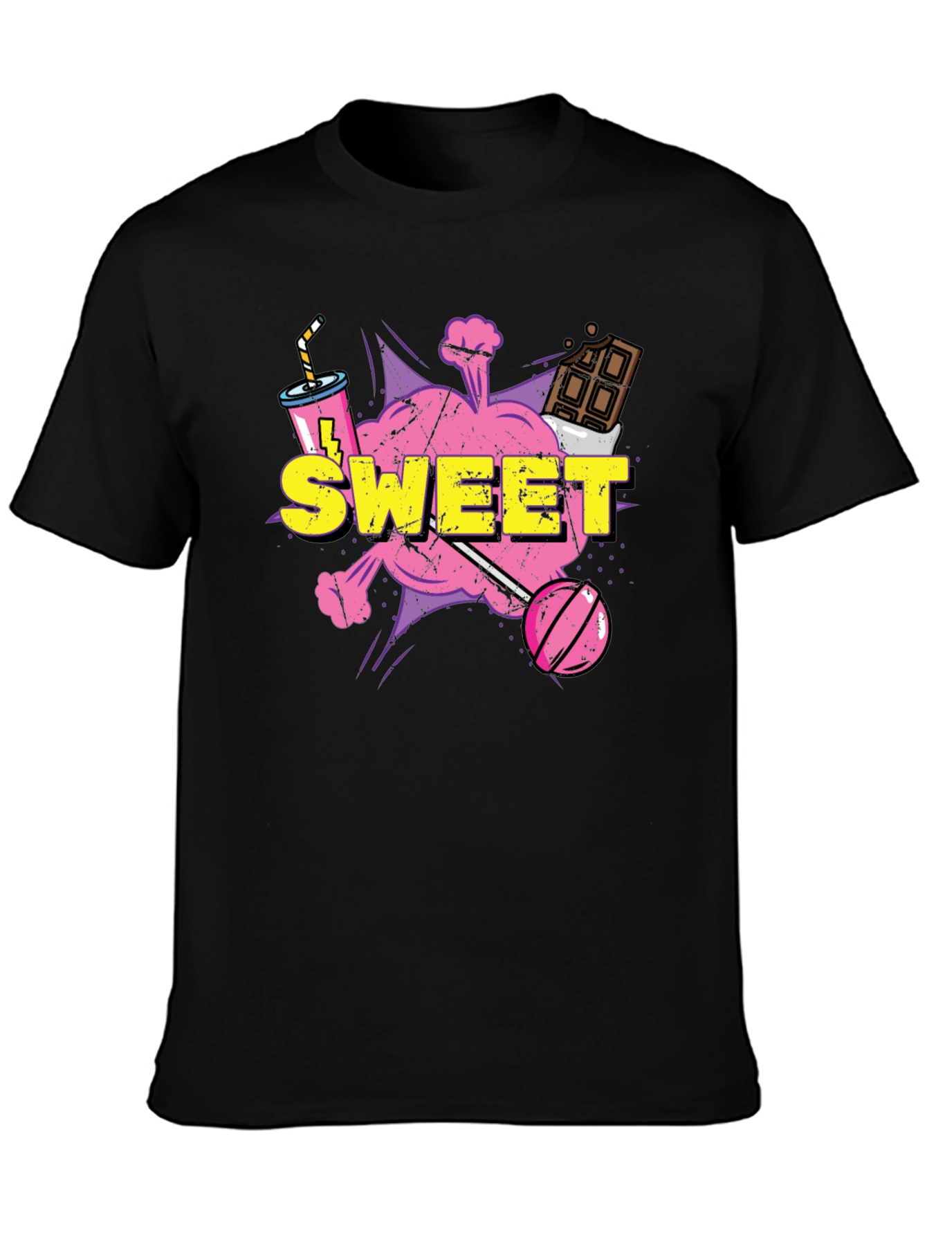 Sweet Treat Graphic Tee - Candy Cartoon T-Shirt