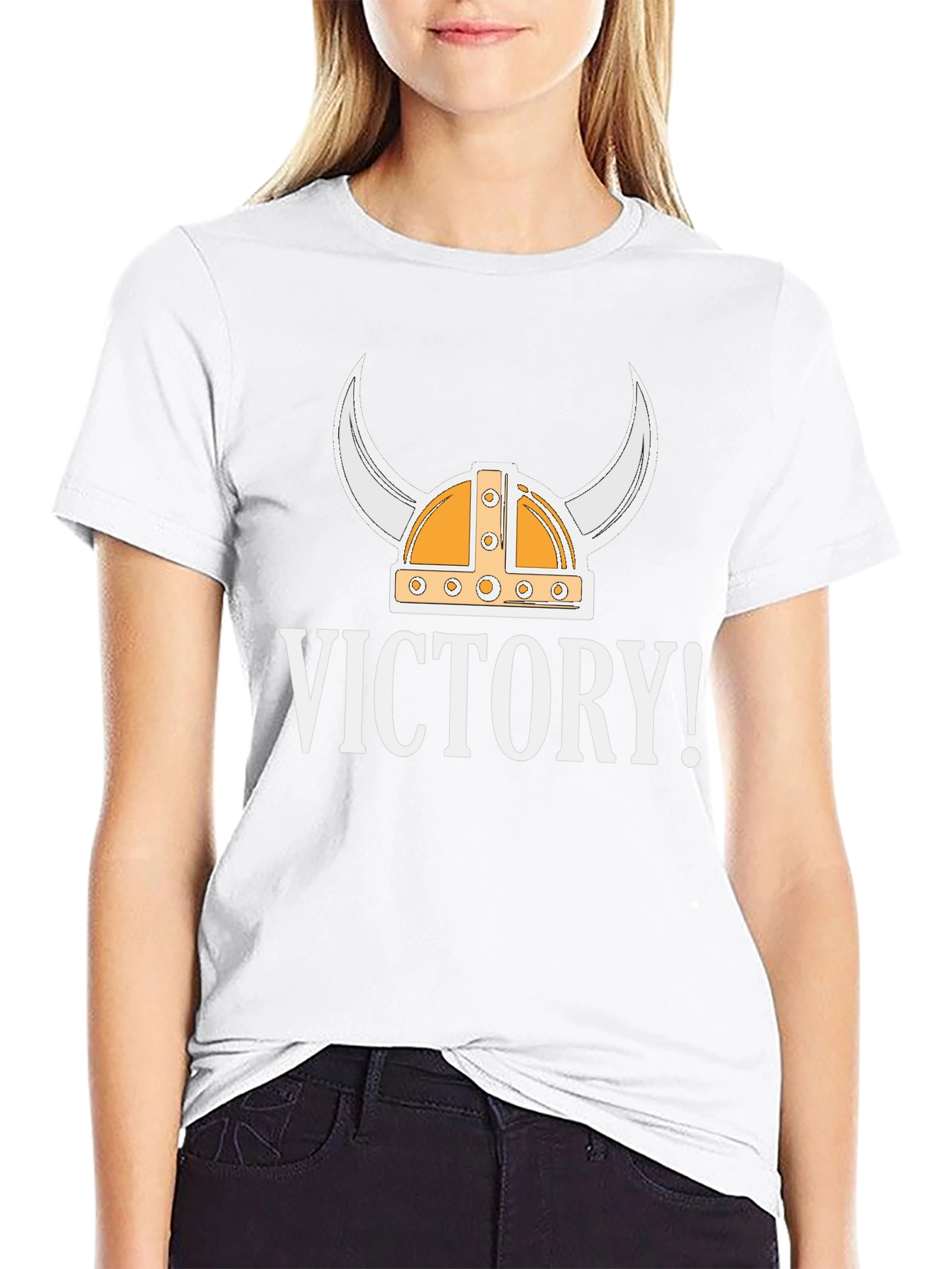 Victory Viking Helmet Graphic Tee - Black