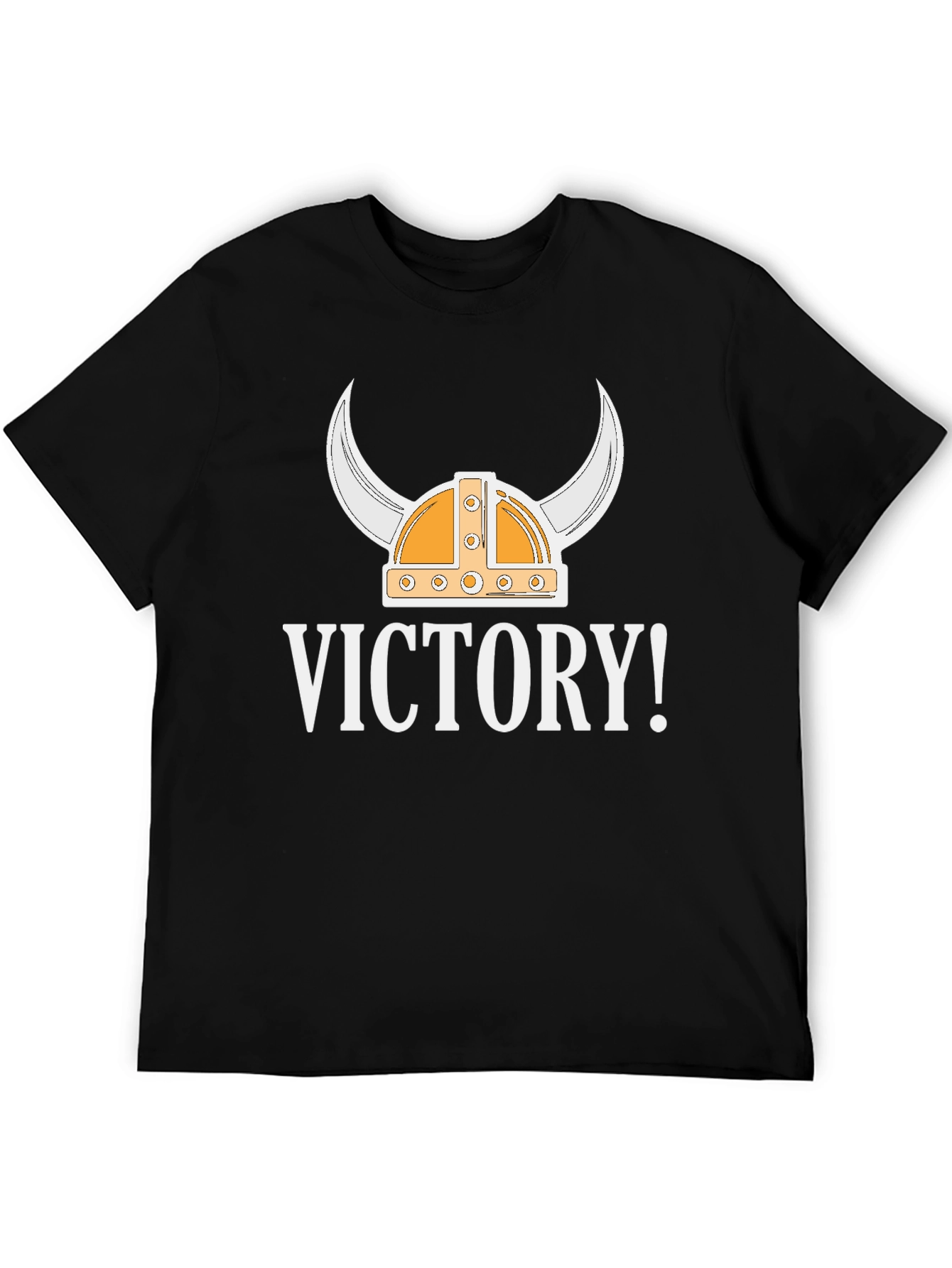 Victory Viking Helmet Graphic Tee - Black