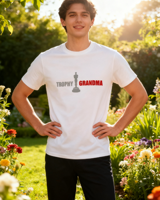 Trophy Grandma Award-Worthy 100% Cotton T-Shirt - Unisex Funny Grandma Tee for All OccasionsT1008514463