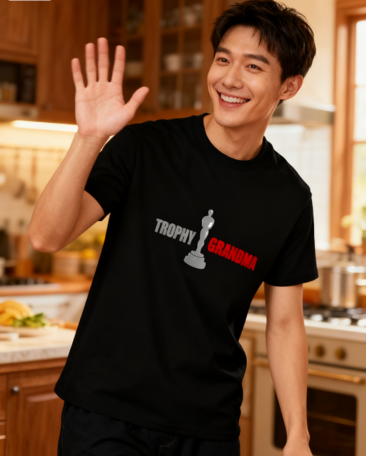 Trophy Grandma Award-Worthy 100% Cotton T-Shirt - Unisex Funny Grandma Tee for All OccasionsT1008514463