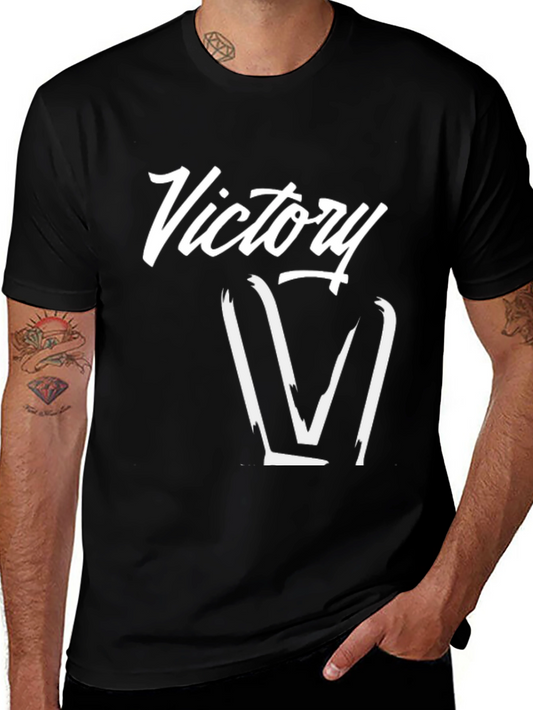 Victory Graphic Black T-Shirt for Men