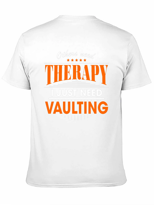 Vaulting Therapy Graphic Tee - Athlete Humor T-Shirt