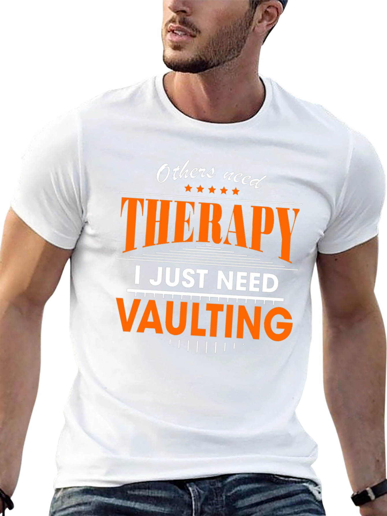Vaulting Therapy Graphic Tee - Athlete Humor T-Shirt