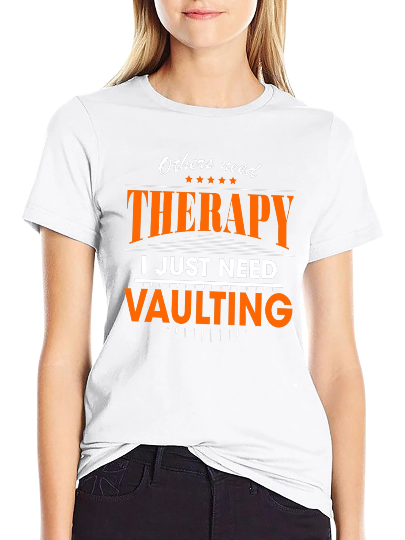Vaulting Therapy Graphic Tee - Athlete Humor T-Shirt