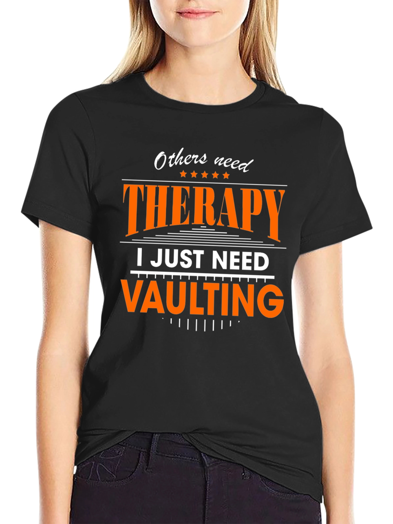 Vaulting Therapy Graphic Tee - Athlete Humor T-Shirt