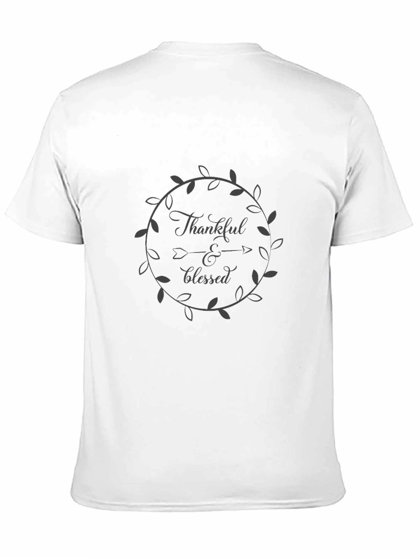 Thankful & Blessed Graphic Tee - Black