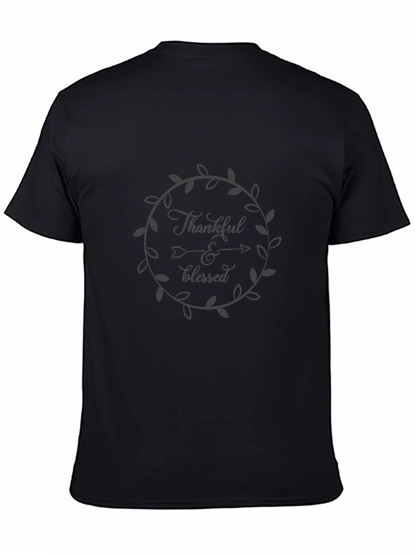Thankful & Blessed Graphic Tee - Black