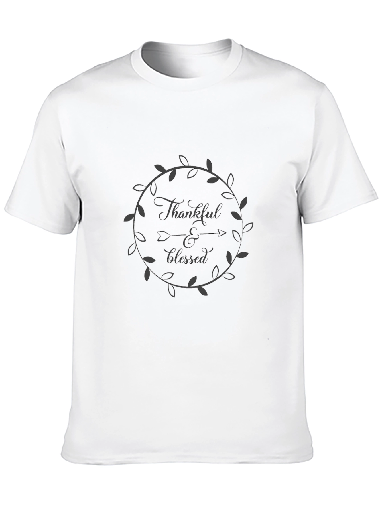 Thankful & Blessed Graphic Tee - Black