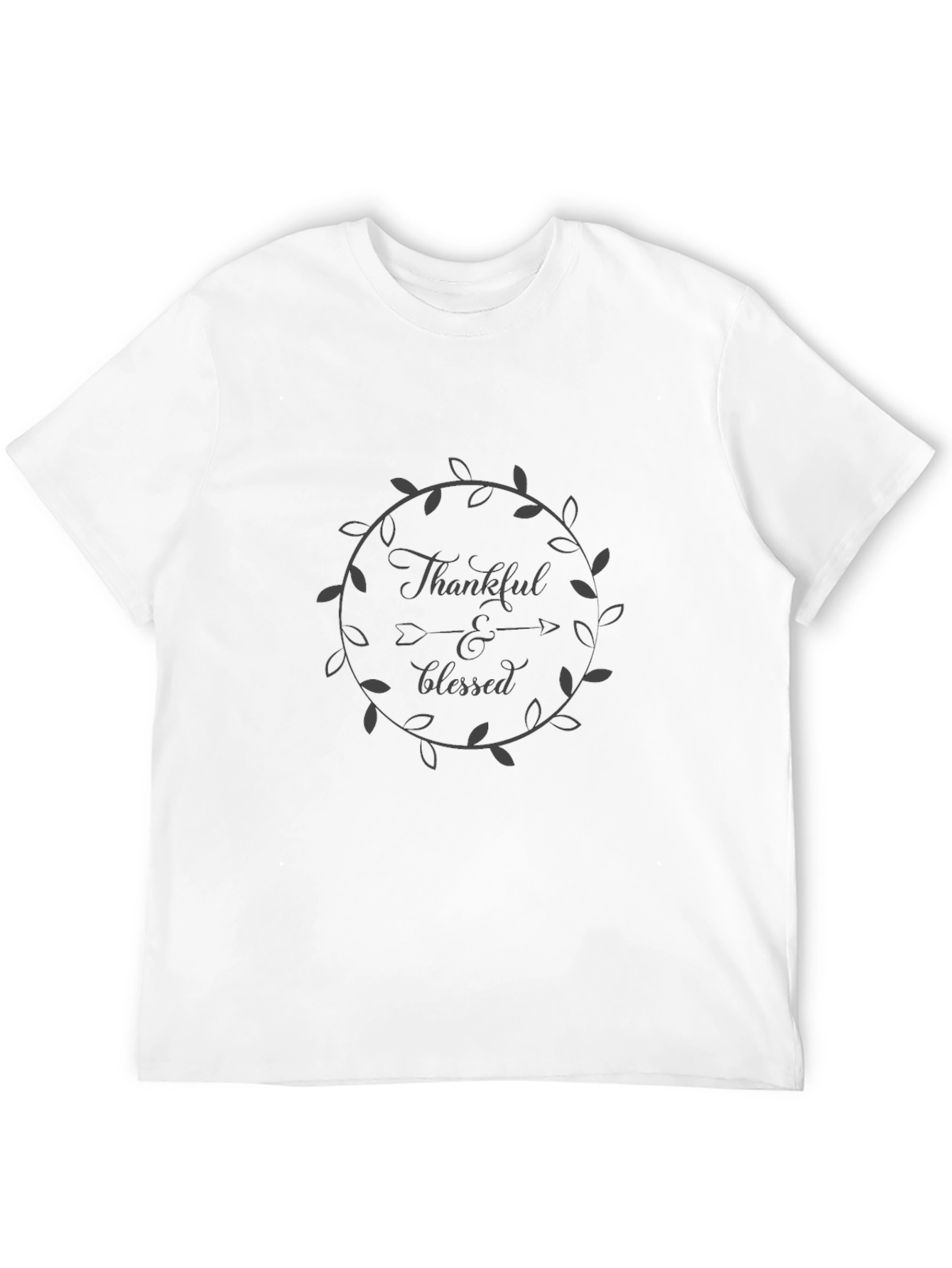 Thankful & Blessed Graphic Tee - Black