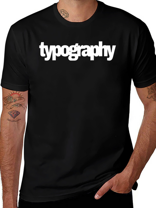 Typography Graphic Black T-Shirt