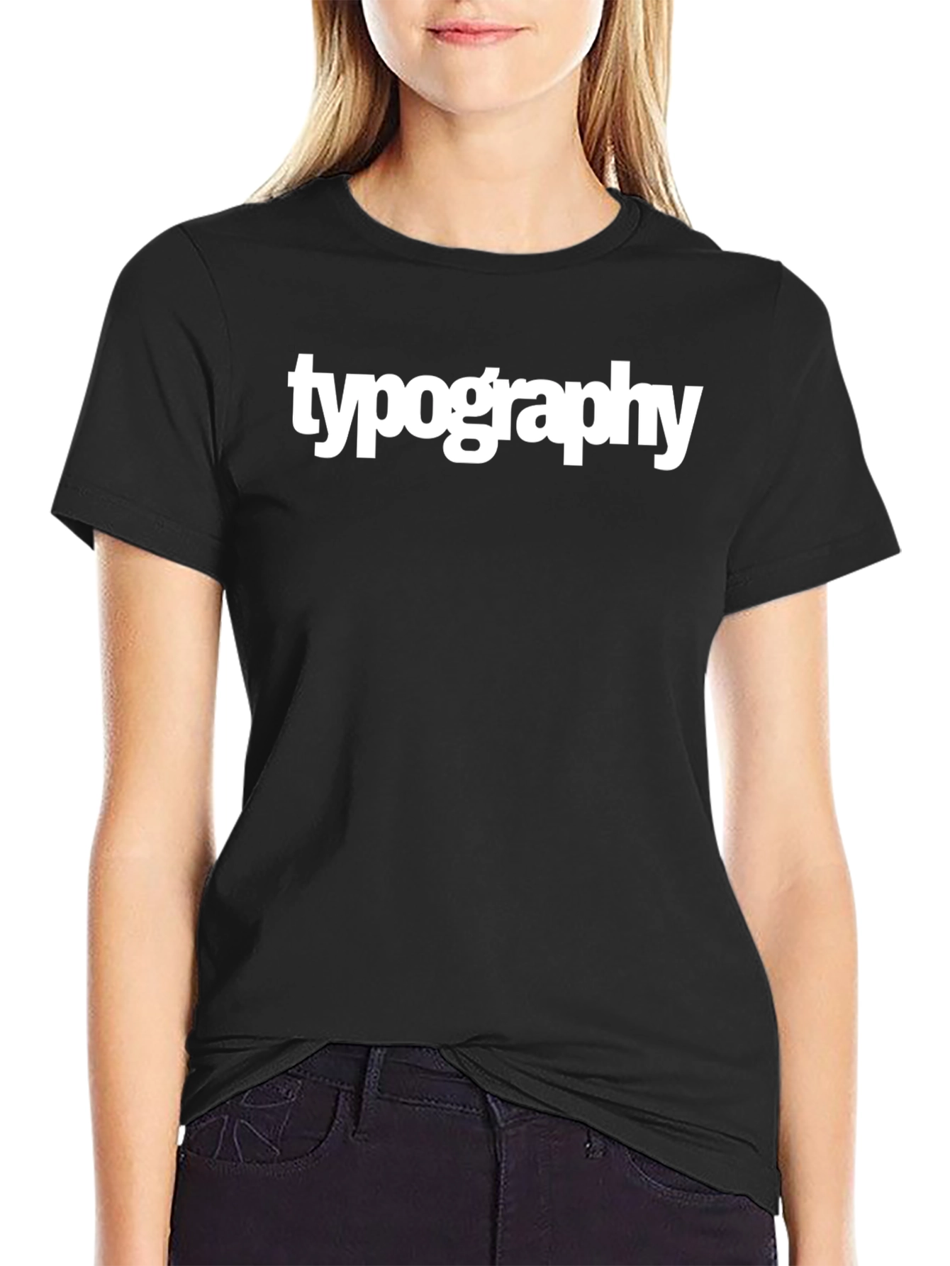 Typography Graphic Black T-Shirt