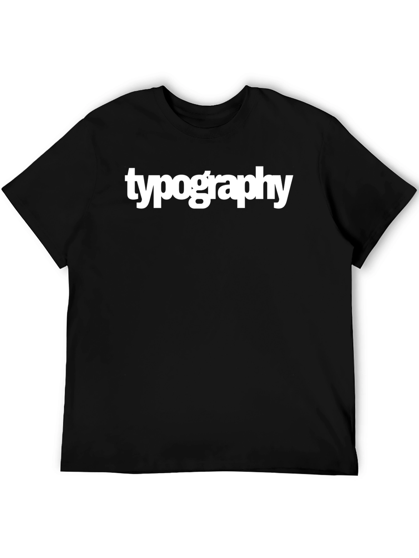 Typography Graphic Black T-Shirt