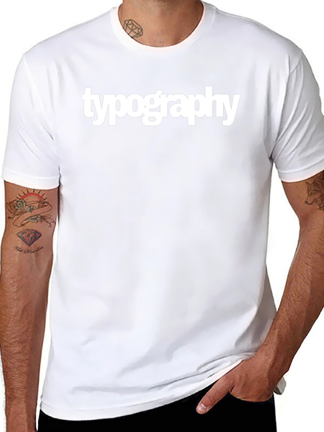 Typography Graphic Black T-Shirt