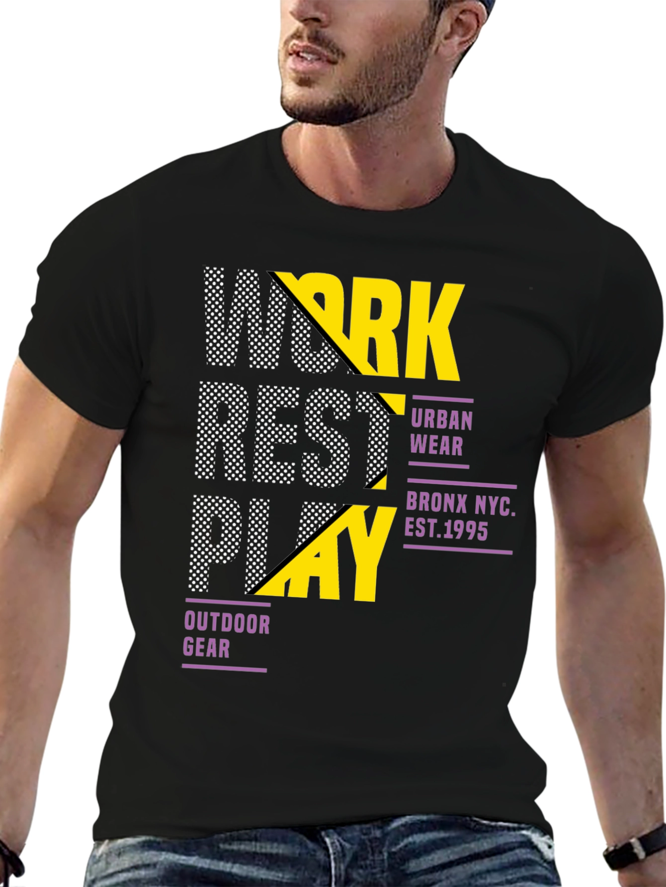 Urban Style Graphic Print Crew Neck T-Shirt