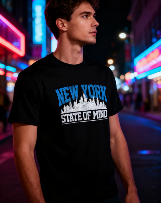New York State of Mind 100% Cotton T-Shirt - Unisex Urban Style Tee for Every Occasion