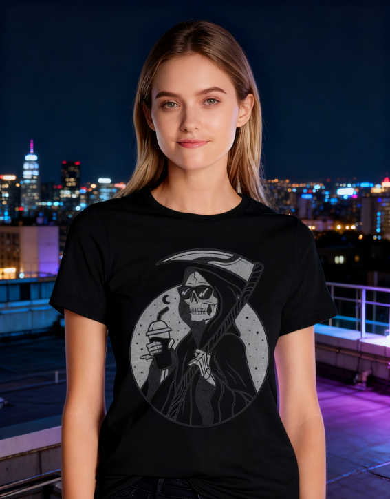 "Midnight Reaper" Gothic Graphic Tee