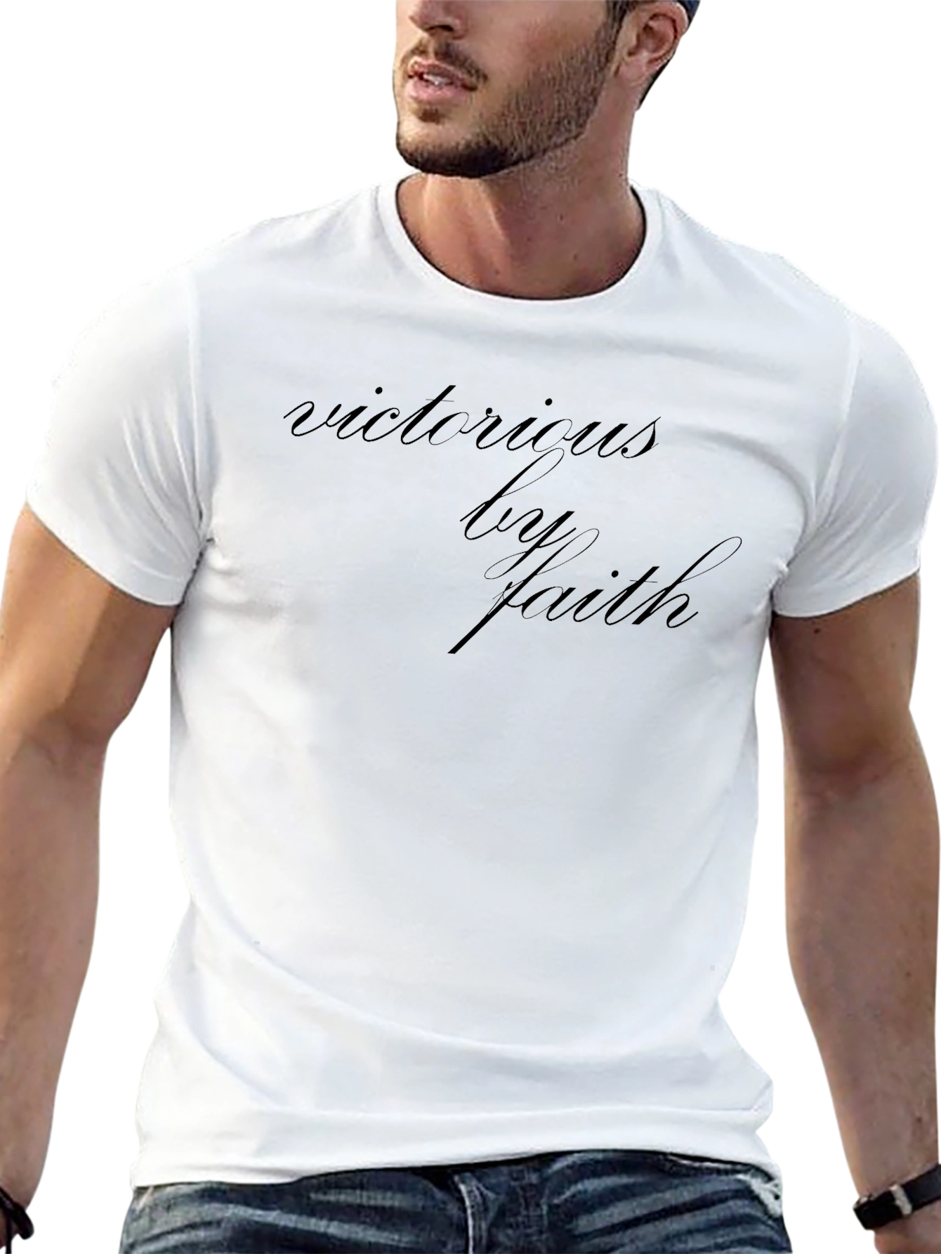 Victorious by Faith Black T-Shirt