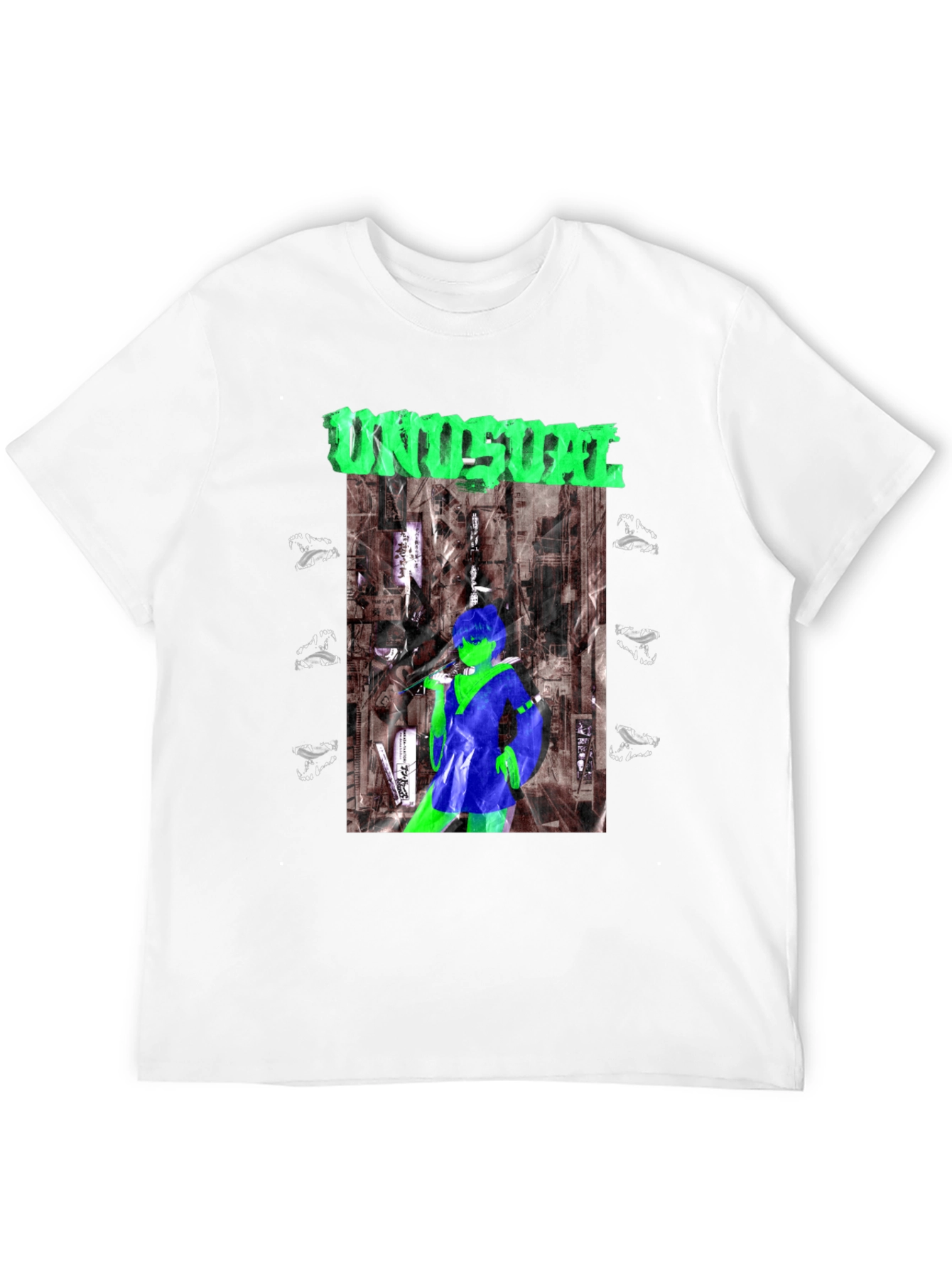 Unusual Graphic Print Tee - Edgy Streetwear