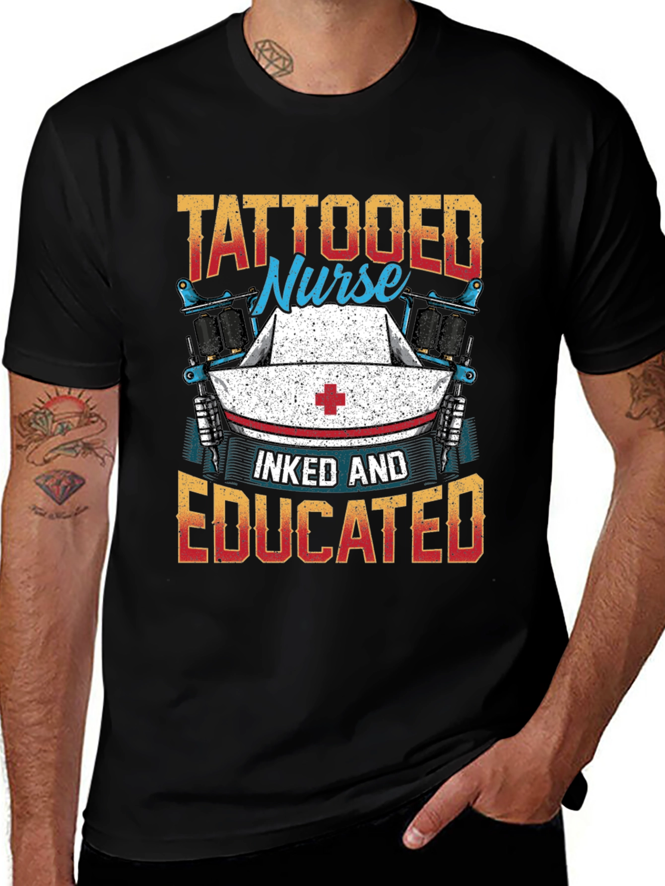 Tattooed Nurse T-Shirt - Inked and Educated