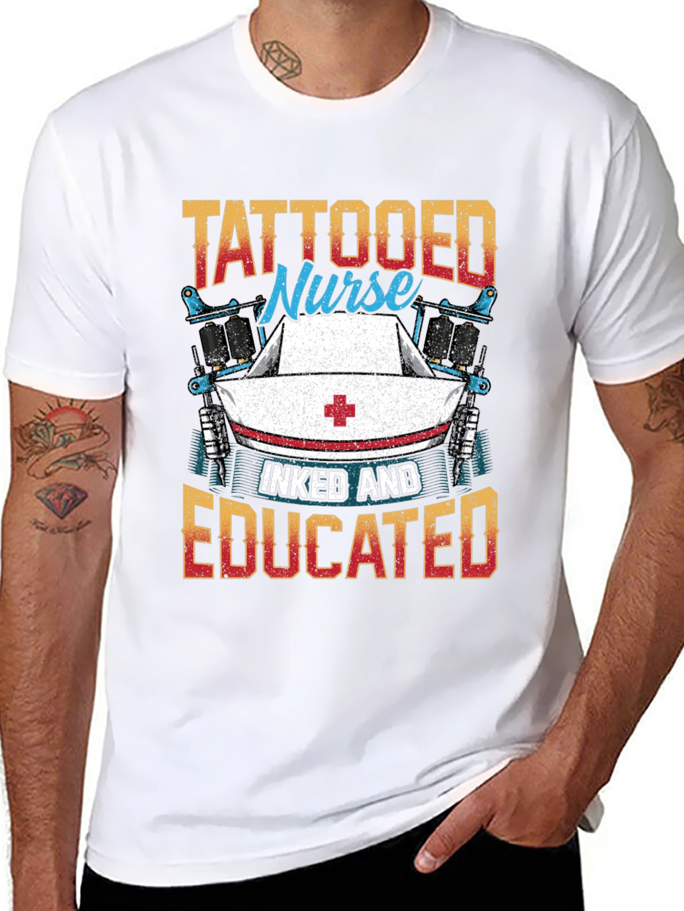 Tattooed Nurse T-Shirt - Inked and Educated
