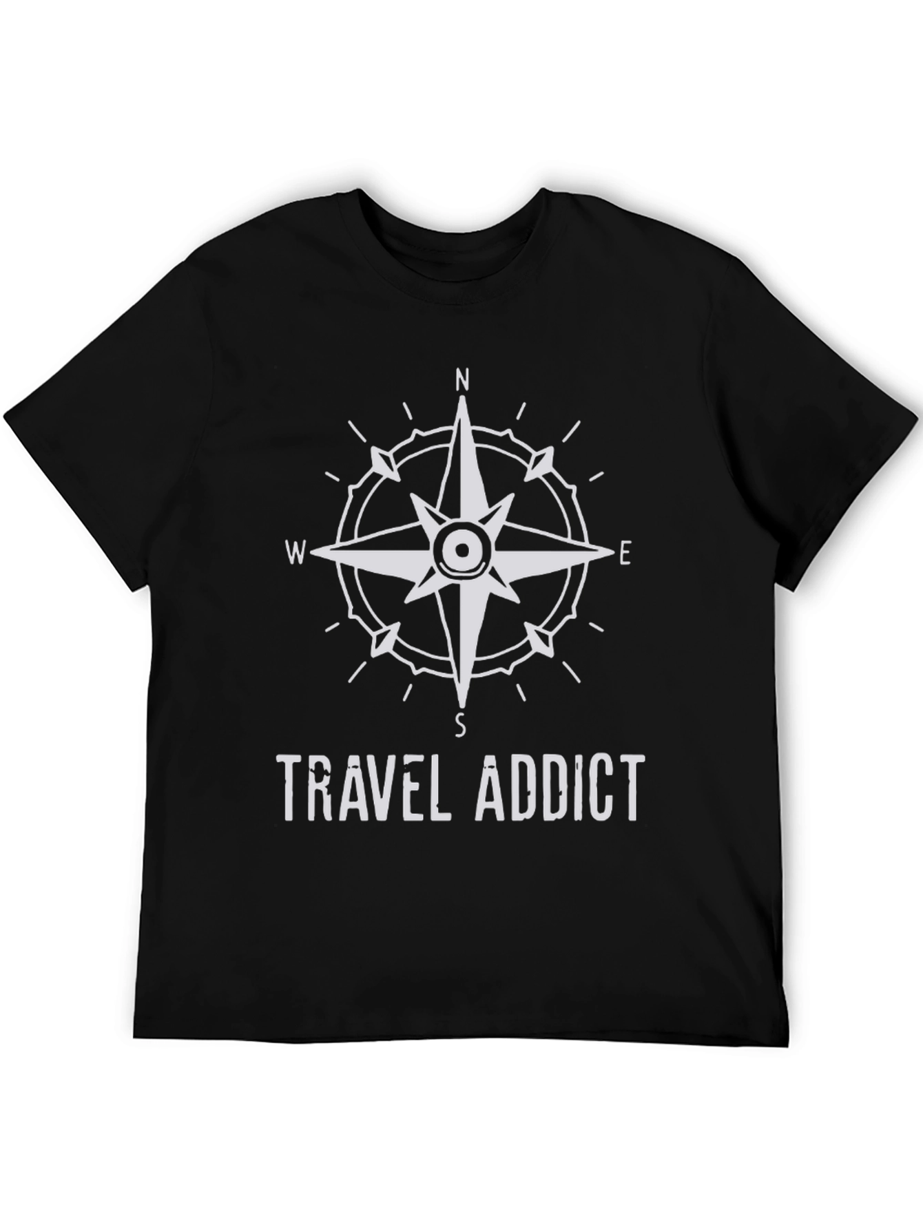 Travel Addict Compass Graphic T-Shirt
