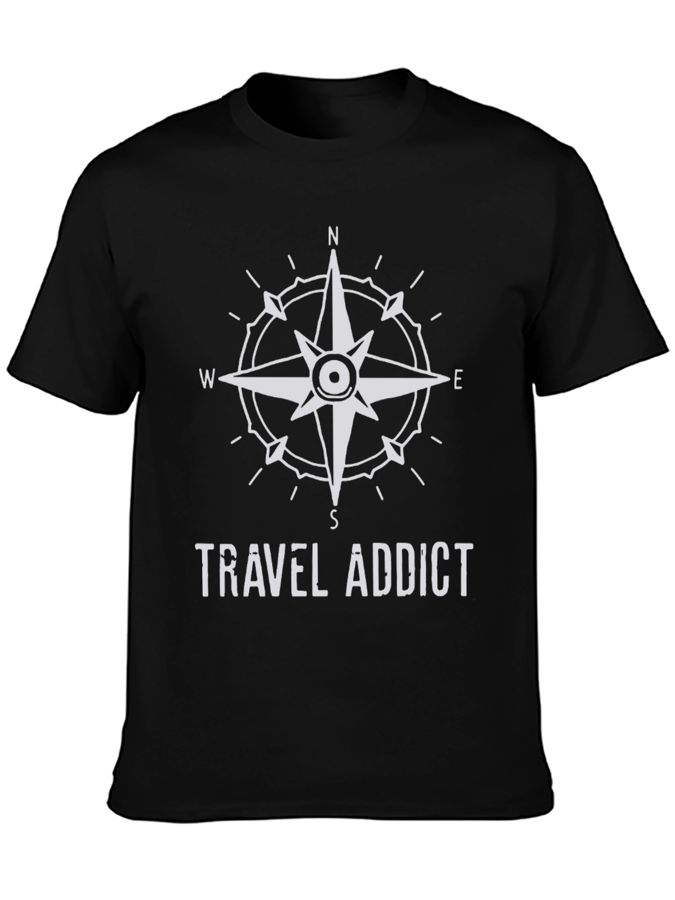 Travel Addict Compass Graphic T-Shirt