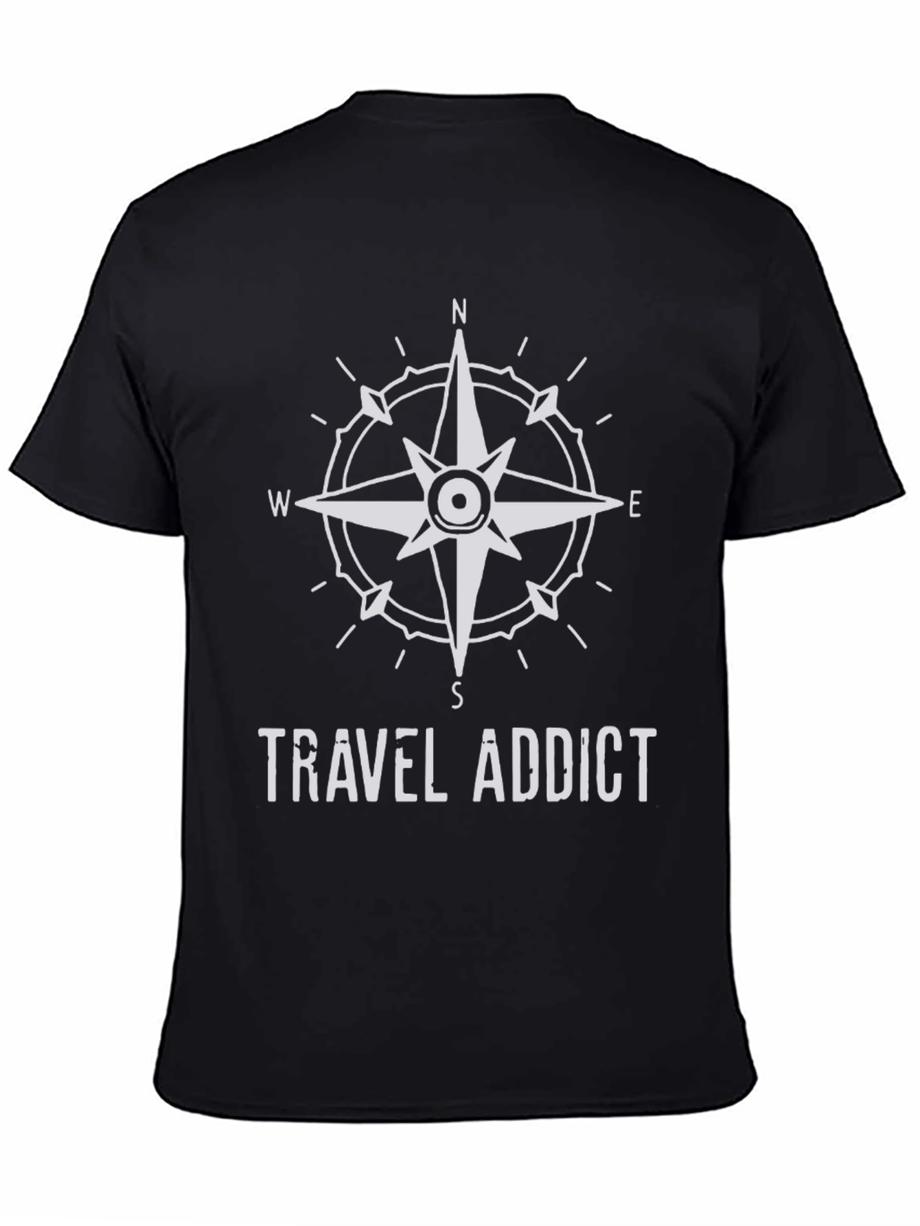 Travel Addict Compass Graphic T-Shirt