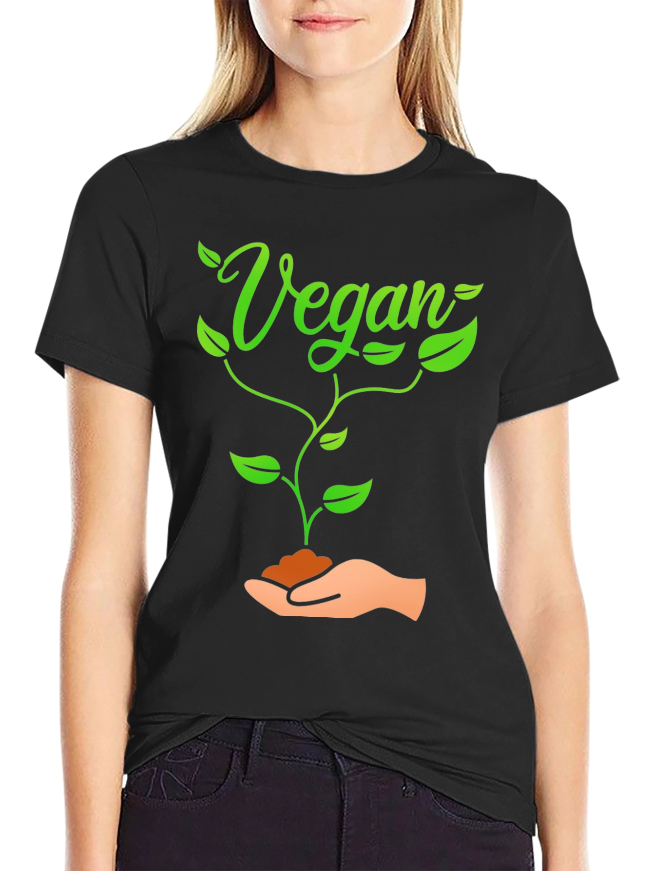 Vegan Seedling Graphic Tee - Eco-Friendly Shirt