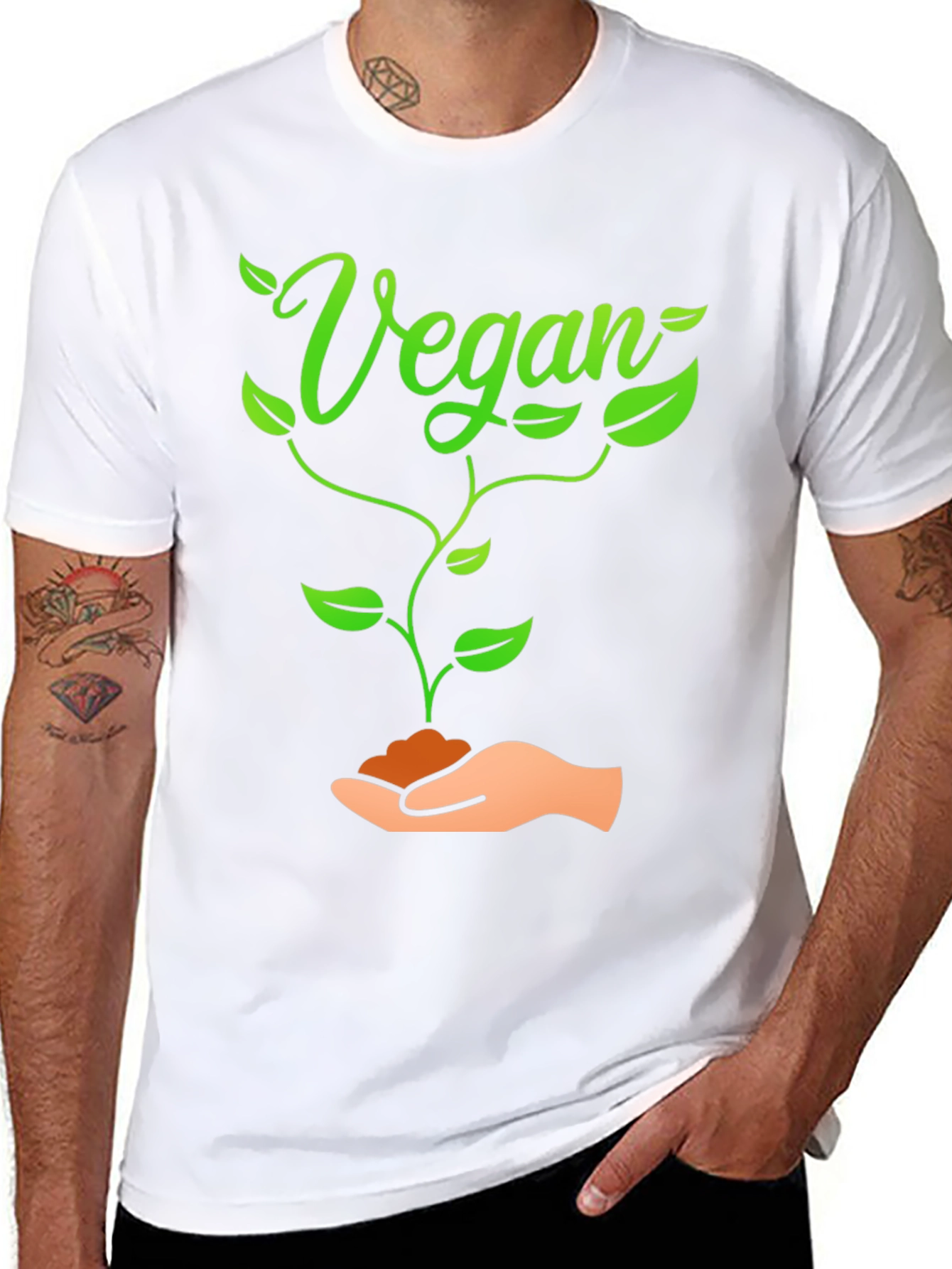 Vegan Seedling Graphic Tee - Eco-Friendly Shirt