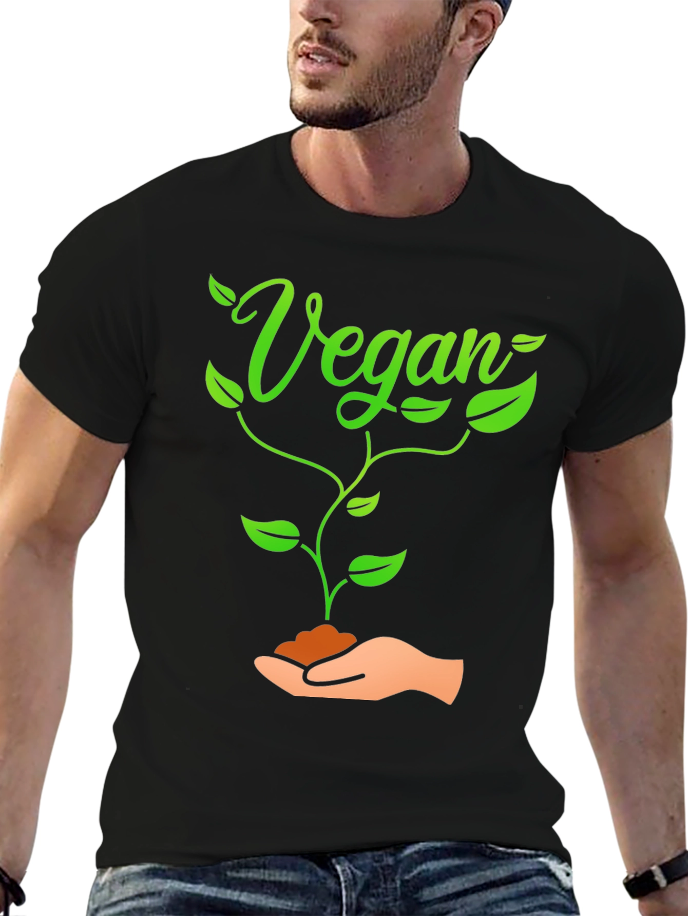 Vegan Seedling Graphic Tee - Eco-Friendly Shirt
